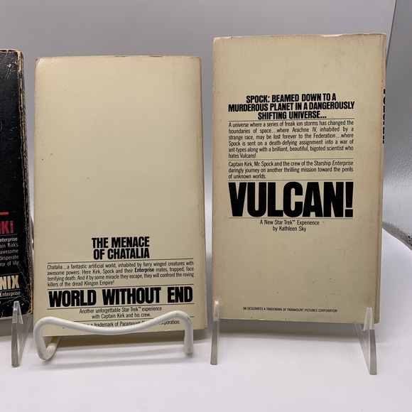 Bantam Star Trek Paperback Books Lot 4 1970s Vulcan Madworld Phoenix World End - Picture 5 of 9